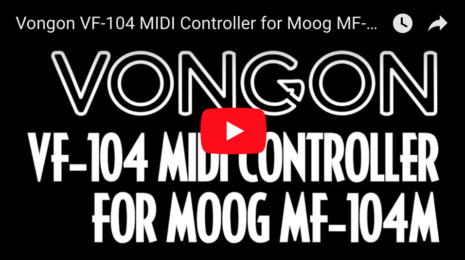 Vongon VF-104 Moogerfogger MF-104M Analog Delay MIDI Controller - Pedal of the Day on YouTube