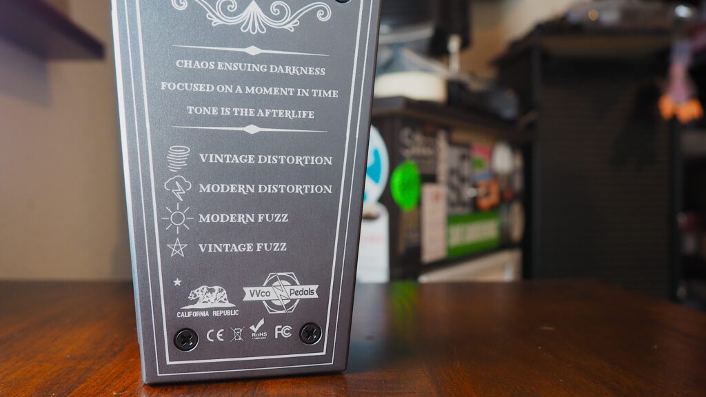 VVco Pedals AfterLife Distortion Fuzz back