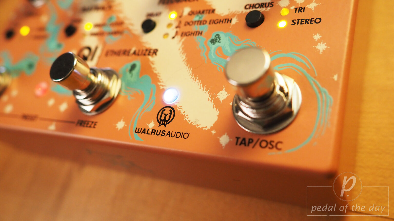 Walrus Audio Qi Etherealizer Black Multi-Effects Pedal - Chorus, Delay, Granular, Reverb For Guitar, Designed With Yvette Young